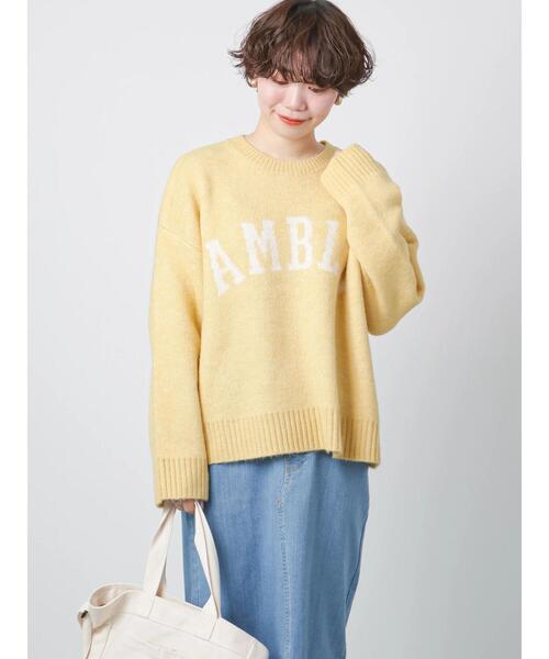 Lugnoncure（ルノンキュール）の「ジャカードロゴニット（ニット/セーター・レディース・イエロー/グレー/オフホワイト・ﾌﾘ-）」の18枚目の写真