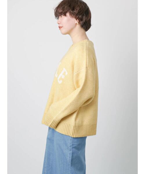 Lugnoncure（ルノンキュール）の「ジャカードロゴニット（ニット/セーター・レディース・イエロー/グレー/オフホワイト・ﾌﾘ-）」の19枚目の写真