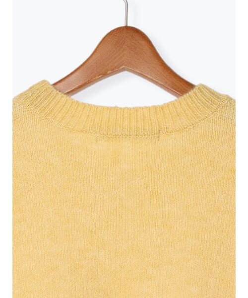 Lugnoncure（ルノンキュール）の「ジャカードロゴニット（ニット/セーター・レディース・イエロー/グレー/オフホワイト・ﾌﾘ-）」の13枚目の写真