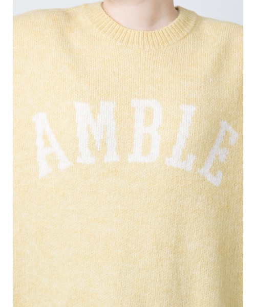 Lugnoncure（ルノンキュール）の「ジャカードロゴニット（ニット/セーター・レディース・イエロー/グレー/オフホワイト・ﾌﾘ-）」の10枚目の写真