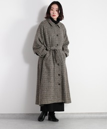 cepo | カットメルトン ハイネックロングコート　＜新色追加＞(ステンカラーコート)
