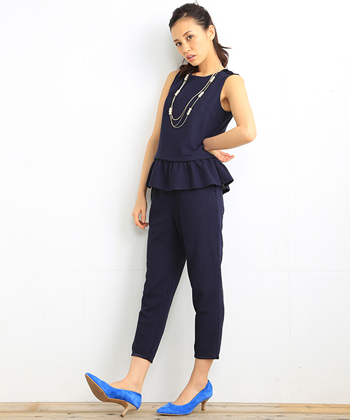 B:MING by BEAMS(ビーミングバイビームス)の「<InRed 6月号掲載>ビーミング by ビームス / レースペプラムブラウス(シャツ/ブラウス・レディース・ホワイト/ネイビー・MEDIUM/SMALL)」の7枚目の写真