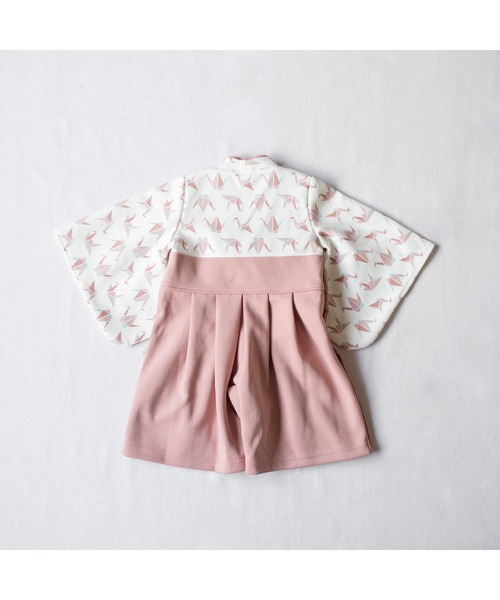 mocmof（モクモフ）の「袴ロンパース（着物・キッズ・グリーン系その他4/ブラック/レッド/ピンク・70cm/90cm/80ｃｍ）」の7枚目の写真