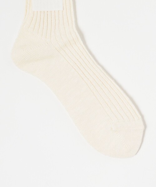 BEAMS LIGHTS（ビームスライツ）の「BEAMS LIGHTS / スラブ ライン ソックス（ソックス/靴下・メンズ・ナチュラル/ブラック・ONE SIZE）」の4枚目の写真