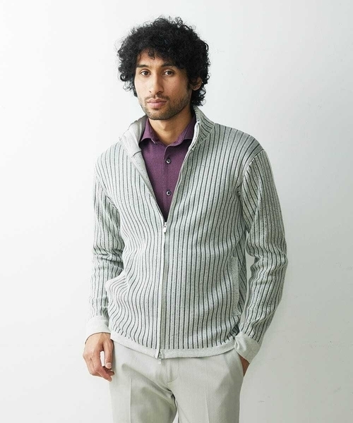 MICHEL KLEIN HOMME (ミッシェルクランオム)の「スタイリッシュカーディガン(カーディガン/ボレロ・メンズ・グレー/ネイビー・MEDIUM/X-LARGE/LARGE)」の7枚目の写真