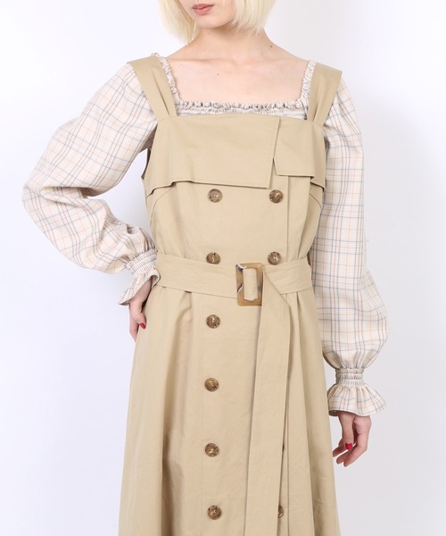 PUNYUS（プニュズ）の「シャーリングショートブラウス（シャツ/ブラウス・レディース・ピンク/グレー/ベージュ・1/2/3/4）」の21枚目の写真