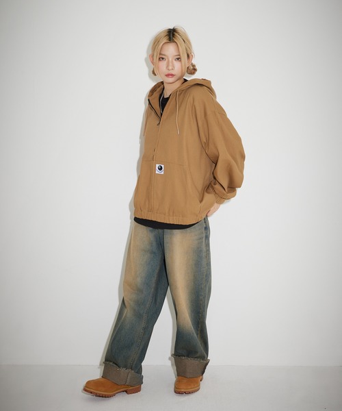 MSG（エムエスジー）の「ヘヴィーツイルジップアップフードジャケット（ブルゾン・メンズ・ウィート/パープル系/ブラック/オフホワイト/グリーン・M/XL/L）」の14枚目の写真