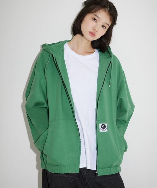 MSG（エムエスジー）の「ヘヴィーツイルジップアップフードジャケット（ブルゾン・メンズ・ウィート/パープル系/ブラック/オフホワイト/グリーン・M/XL/L）」の9枚目の写真