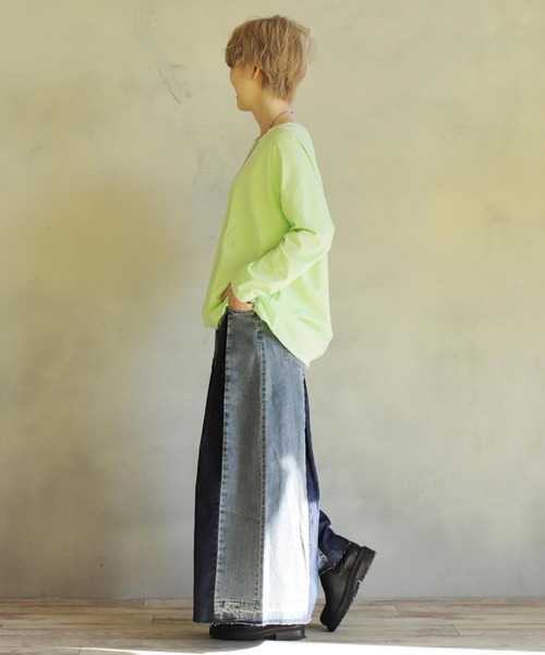 BITTOKO(ビットコ)の「デニムハギワイドパンツ(デニムパンツ・レディース・ブルー・SMALL/MEDIUM)」の14枚目の写真