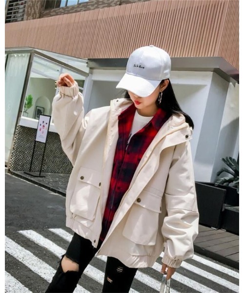 Ritzy（リッツィー）の「オーバーサイズマウンテンパーカー（マウンテンパーカー・レディース・アイボリー/ピンク/ブラック・L/M）」の6枚目の写真