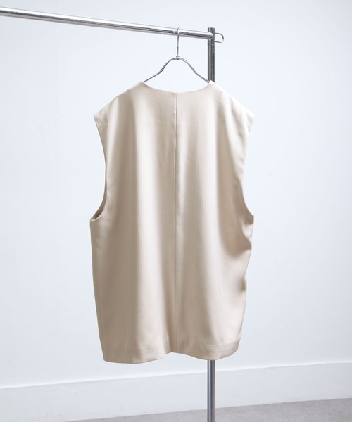 NILWAY（ニルウェイ）の「フェードカラーテーラード ベスト/セットアップ着用可能（ベスト・メンズ・アイボリー/モカ/ブラック/カーキ・LARGE/MEDIUM）」の9枚目の写真