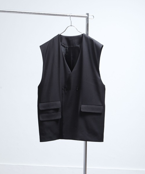 NILWAY（ニルウェイ）の「フェードカラーテーラード ベスト/セットアップ着用可能（ベスト・メンズ・アイボリー/モカ/ブラック/カーキ・LARGE/MEDIUM）」の12枚目の写真