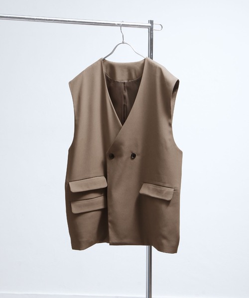 NILWAY（ニルウェイ）の「フェードカラーテーラード ベスト/セットアップ着用可能（ベスト・メンズ・アイボリー/モカ/ブラック/カーキ・LARGE/MEDIUM）」の13枚目の写真