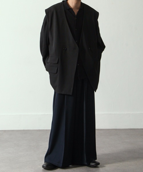 NILWAY（ニルウェイ）の「フェードカラーテーラード ベスト/セットアップ着用可能（ベスト・メンズ・アイボリー/モカ/ブラック/カーキ・LARGE/MEDIUM）」の17枚目の写真