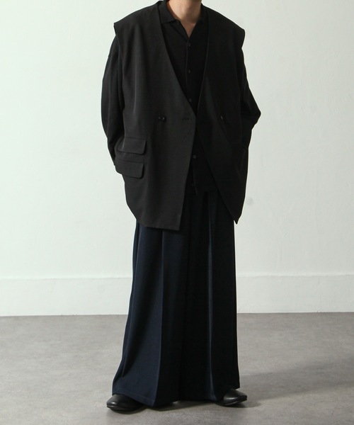 NILWAY（ニルウェイ）の「フェードカラーテーラード ベスト/セットアップ着用可能（ベスト・メンズ・アイボリー/モカ/ブラック/カーキ・LARGE/MEDIUM）」の21枚目の写真