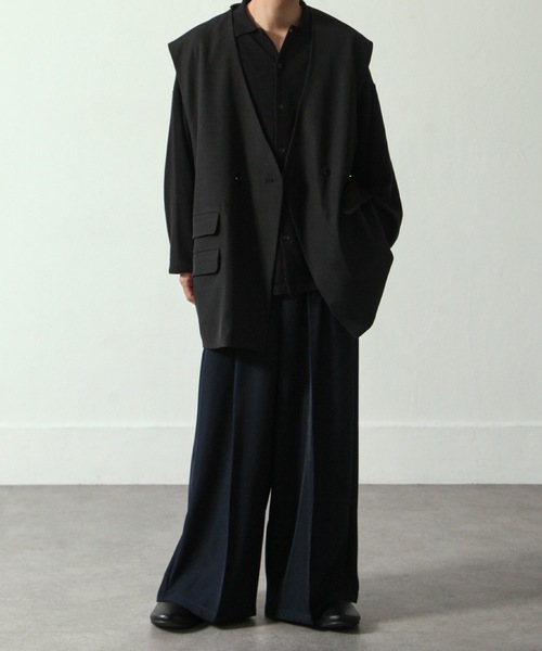 NILWAY（ニルウェイ）の「フェードカラーテーラード ベスト/セットアップ着用可能（ベスト・メンズ・アイボリー/モカ/ブラック/カーキ・LARGE/MEDIUM）」の19枚目の写真