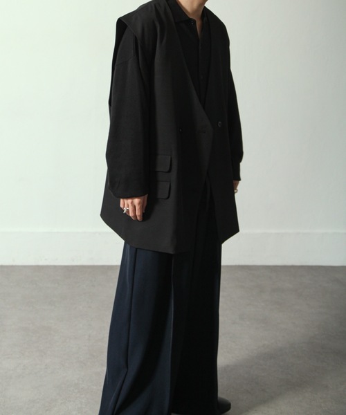 NILWAY（ニルウェイ）の「フェードカラーテーラード ベスト/セットアップ着用可能（ベスト・メンズ・アイボリー/モカ/ブラック/カーキ・LARGE/MEDIUM）」の20枚目の写真