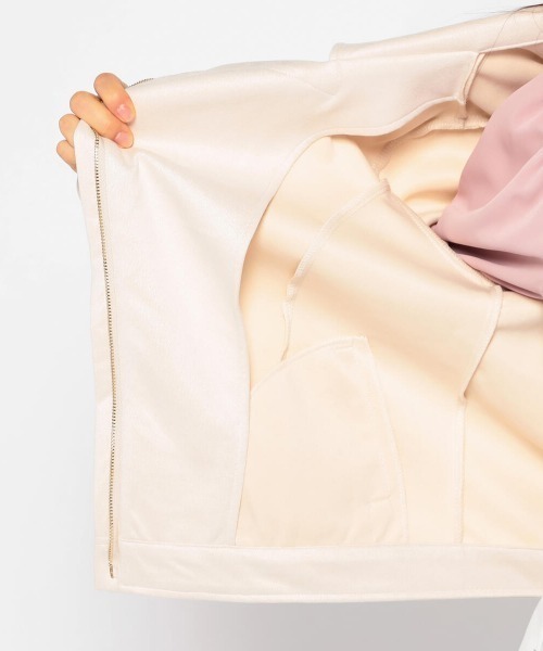 MISCH MASCH（ミッシュマッシュ）の「カットスエードライダース（ブルゾン・レディース・ライトグレー/ベージュ/ダークブラウン・MEDIUM）」の20枚目の写真