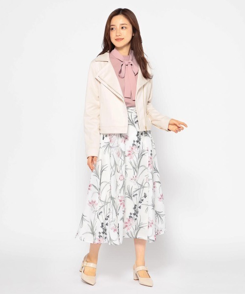 MISCH MASCH（ミッシュマッシュ）の「カットスエードライダース（ブルゾン・レディース・ライトグレー/ベージュ/ダークブラウン・MEDIUM）」の10枚目の写真