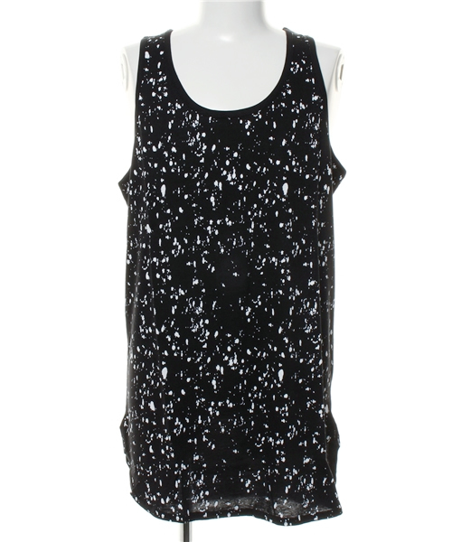 WEGO(ウィゴー)の「WEGO/パターンラウンドロングタンクトップ(タンクトップ・メンズ・その他2/ブラック系その他/ホワイト系その他/その他1・MEDIUM/LARGE)」の4枚目の写真