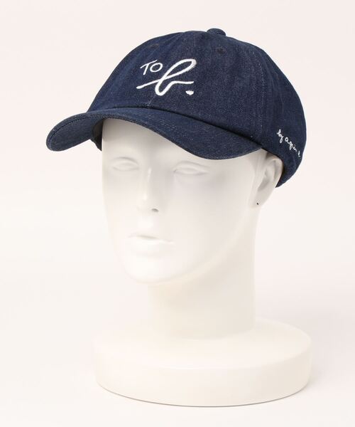 To b. by agnes b.（トゥービーバイアニエスベー）の「ロゴ刺繍 キャップ（キャップ・レディース・ネイビー・FREE）」の2枚目の写真