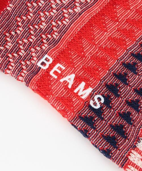 BEAMS（ビームス）の「BEAMS / ネイティブ ジャカード ソックス（ソックス/靴下・メンズ・ライトグレー/ブラック/レッド/ネイビー・ONE SIZE）」の7枚目の写真