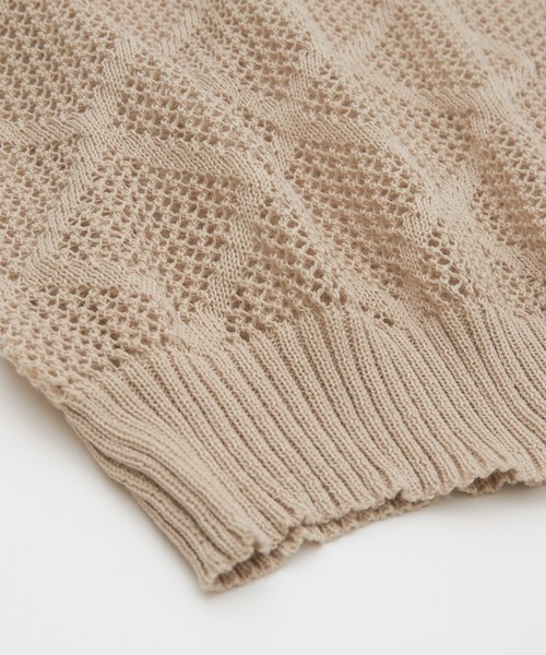 NULL（ヌル）の「【NULL】レース編み ポロシャツ（ポロシャツ・メンズ・グレイッシュベージュ/ブラック/グリーン・MEDIUM/LARGE）」の16枚目の写真