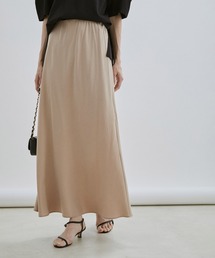 SALON adam et rope' | 【セットアップ対応】【手洗い可能・接触冷感】フィブリルフレアロングスカート(スカート)