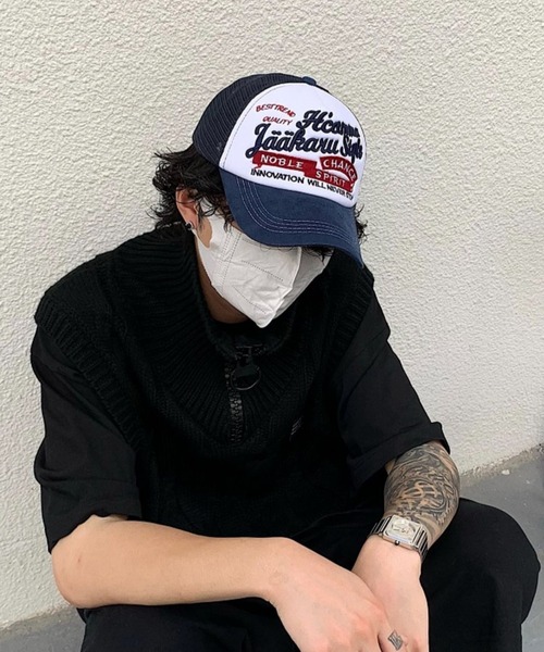 帽子 2000Archives AMARALYLIS MESH CAP Vintage Men Mesh Skull Cap Summer Cycling Sports Beanie Hat