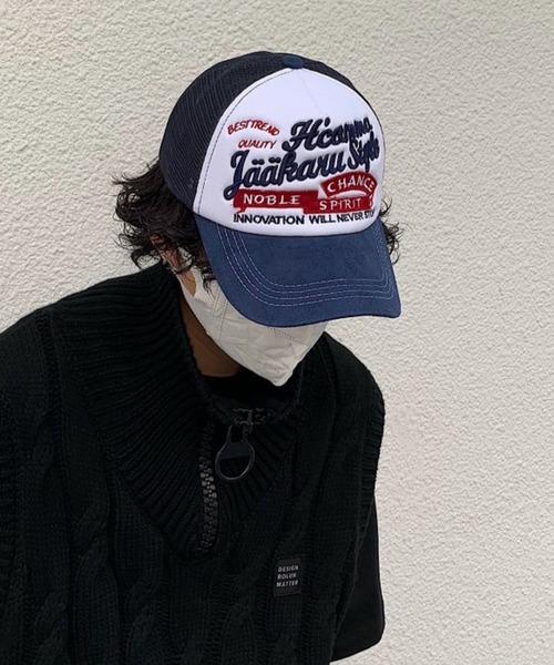 MGV（エムジーヴィー）の「レトロデザインメッシュキャップ（キャップ・メンズ・ブラック/レッド/ネイビー/ベージュ・FREE）」の14枚目の写真