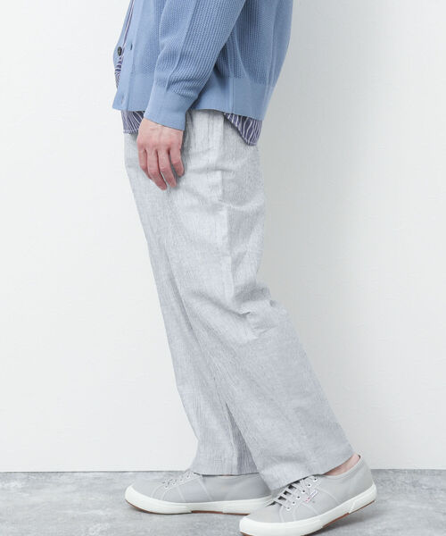NOLLEY'S goodman（ノーリーズグッドマン）の「【WORK ABOUT/ワークアバウト】COMMON PANTS リネン混ワイドイージーパンツ（その他パンツ・メンズ・ネイビー/ホワイト系その他/ブルー系その他/ダークブラウン・M/L）」の22枚目の写真