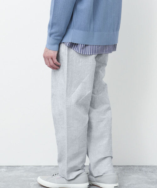 NOLLEY'S goodman（ノーリーズグッドマン）の「【WORK ABOUT/ワークアバウト】COMMON PANTS リネン混ワイドイージーパンツ（その他パンツ・メンズ・ネイビー/ホワイト系その他/ブルー系その他/ダークブラウン・M/L）」の21枚目の写真