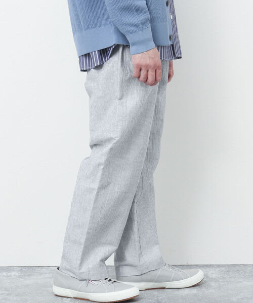 NOLLEY'S goodman（ノーリーズグッドマン）の「【WORK ABOUT/ワークアバウト】COMMON PANTS リネン混ワイドイージーパンツ（その他パンツ・メンズ・ネイビー/ホワイト系その他/ブルー系その他/ダークブラウン・M/L）」の20枚目の写真