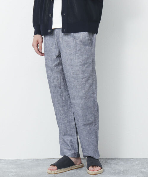 NOLLEY'S goodman（ノーリーズグッドマン）の「【WORK ABOUT/ワークアバウト】COMMON PANTS リネン混ワイドイージーパンツ（その他パンツ・メンズ・ネイビー/ホワイト系その他/ブルー系その他/ダークブラウン・M/L）」の15枚目の写真