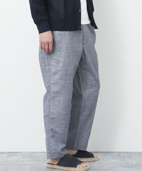 NOLLEY'S goodman（ノーリーズグッドマン）の「【WORK ABOUT/ワークアバウト】COMMON PANTS リネン混ワイドイージーパンツ（その他パンツ・メンズ・ネイビー/ホワイト系その他/ブルー系その他/ダークブラウン・M/L）」の14枚目の写真
