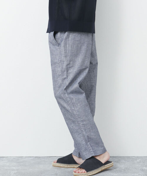 NOLLEY'S goodman（ノーリーズグッドマン）の「【WORK ABOUT/ワークアバウト】COMMON PANTS リネン混ワイドイージーパンツ（その他パンツ・メンズ・ネイビー/ホワイト系その他/ブルー系その他/ダークブラウン・M/L）」の13枚目の写真