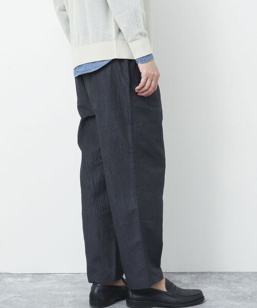 NOLLEY'S goodman（ノーリーズグッドマン）の「【WORK ABOUT/ワークアバウト】COMMON PANTS リネン混ワイドイージーパンツ（その他パンツ・メンズ・ネイビー/ホワイト系その他/ブルー系その他/ダークブラウン・M/L）」の8枚目の写真