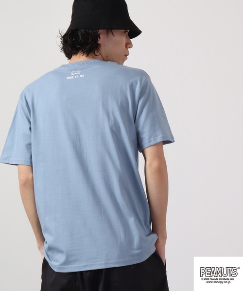 PEANUTS(ピーナッツ)の「PEANUTS スヌーピー 半袖Tシャツ(Tシャツ/カットソー・メンズ・ホワイト/アイボリー/グレイッシュブルー/ピンク/ネイビー/ブルー/ライトグリーン/ホワイト系その他/ブラック/杢グレー・S/M/LL/L)」の21枚目の写真