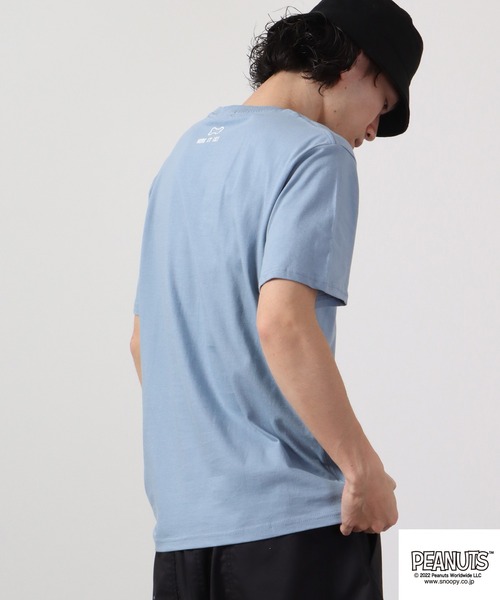PEANUTS(ピーナッツ)の「PEANUTS スヌーピー 半袖Tシャツ(Tシャツ/カットソー・メンズ・ホワイト/アイボリー/グレイッシュブルー/ピンク/ネイビー/ブルー/ライトグリーン/ホワイト系その他/ブラック/杢グレー・S/M/LL/L)」の20枚目の写真