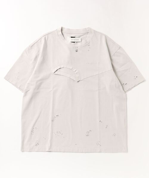 Feng Chen Wang(フェン・チェン・ワン)の「Feng Chen Wang /フェン・チェン・ワン/Distressed T-shirt(Tシャツ/カットソー・メンズ・ブルー/グレー・L)」の2枚目の写真