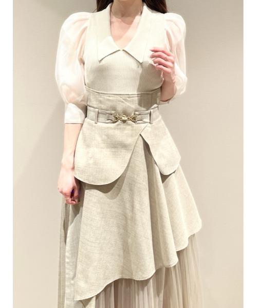 SNIDEL（スナイデル）の「Sustainableシアースリーブニットカラープルオーバー（ニット/セーター・レディース・アイボリー/サックスブルー/ブラック・FREE）」の21枚目の写真