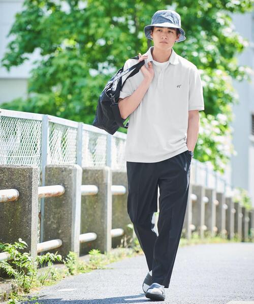 green label relaxing(グリーンレーベルリラクシング)の「【WEB限定 】ドライ クリーン 半袖 ポロシャツ -吸水速乾・抗菌-(ポロシャツ・メンズ・オフホワイト/グレー/ダークグリーン/ネイビー/モカ/ライトグレー・S/L/XL/M/XXL)」の8枚目の写真