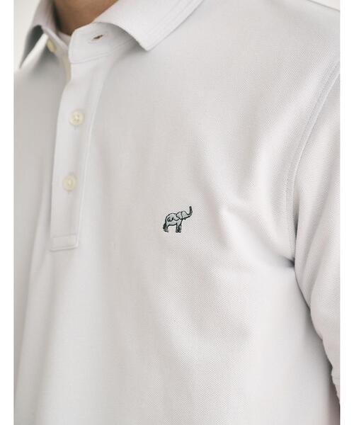 green label relaxing(グリーンレーベルリラクシング)の「【WEB限定 】ドライ クリーン 半袖 ポロシャツ -吸水速乾・抗菌-(ポロシャツ・メンズ・オフホワイト/グレー/ダークグリーン/ネイビー/モカ/ライトグレー・S/L/XL/M/XXL)」の10枚目の写真