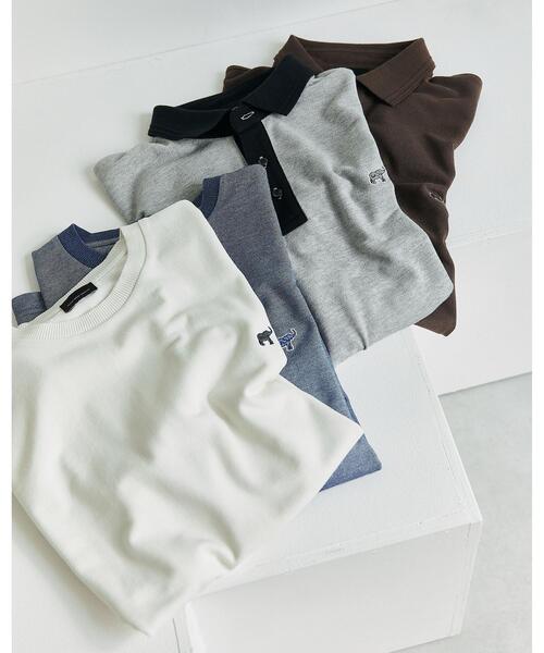 green label relaxing(グリーンレーベルリラクシング)の「【WEB限定 】ドライ クリーン 半袖 ポロシャツ -吸水速乾・抗菌-(ポロシャツ・メンズ・オフホワイト/グレー/ダークグリーン/ネイビー/モカ/ライトグレー・S/L/XL/M/XXL)」の12枚目の写真