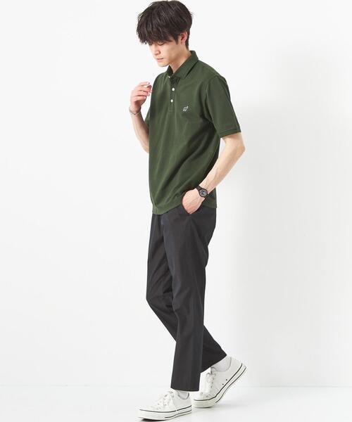 green label relaxing(グリーンレーベルリラクシング)の「【WEB限定 】ドライ クリーン 半袖 ポロシャツ -吸水速乾・抗菌-(ポロシャツ・メンズ・オフホワイト/グレー/ダークグリーン/ネイビー/モカ/ライトグレー・S/L/XL/M/XXL)」の22枚目の写真