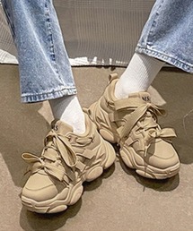 Futier land | Wリボン厚底スニーカー(スニーカー)