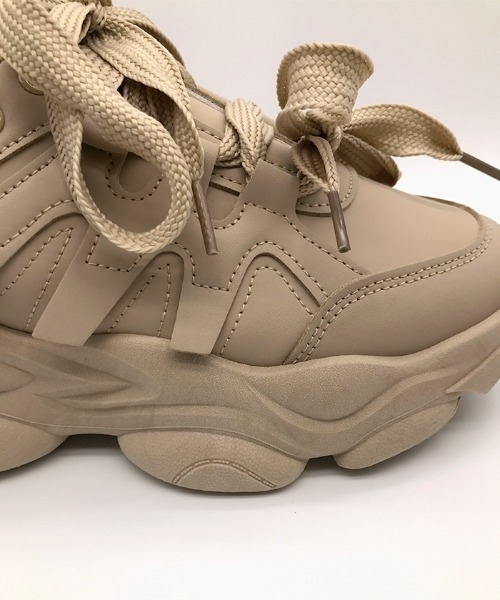 Futier land(フューティアランド)の「Wリボン厚底スニーカー(スニーカー・レディース・ブラック/ベージュ・40/38/39/35/36/37)」の13枚目の写真