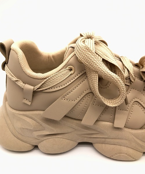 Futier land(フューティアランド)の「Wリボン厚底スニーカー(スニーカー・レディース・ブラック/ベージュ・40/38/39/35/36/37)」の16枚目の写真