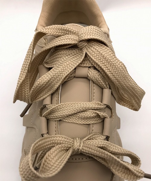 Futier land(フューティアランド)の「Wリボン厚底スニーカー(スニーカー・レディース・ブラック/ベージュ・40/38/39/35/36/37)」の20枚目の写真