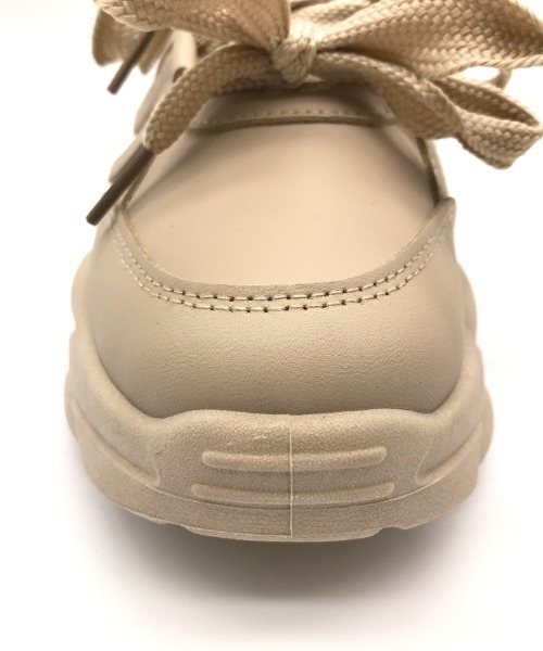 Futier land(フューティアランド)の「Wリボン厚底スニーカー(スニーカー・レディース・ブラック/ベージュ・40/38/39/35/36/37)」の5枚目の写真